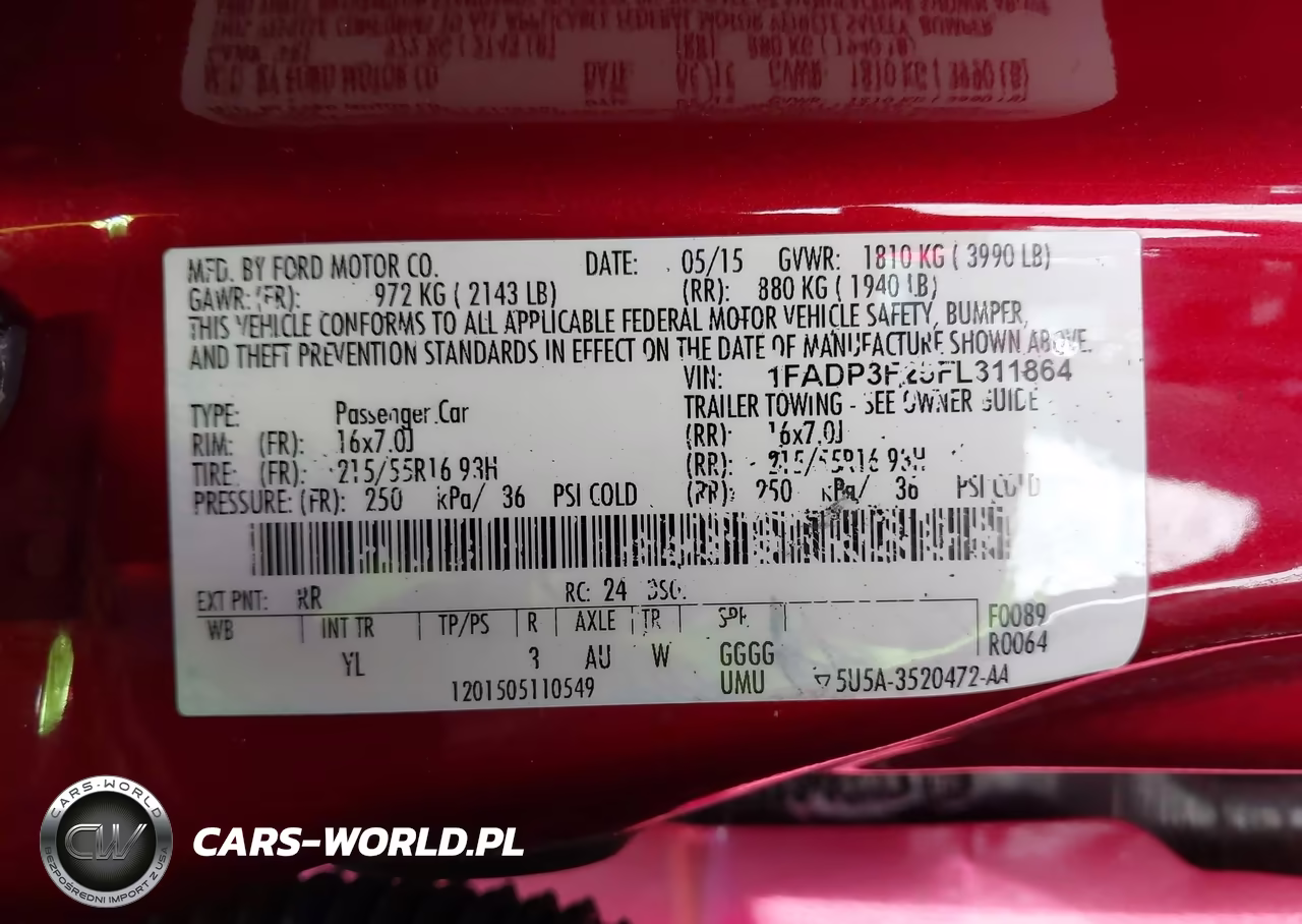 2015 Ford Focus Se VIN:1FADP3F25FL311864 - 9