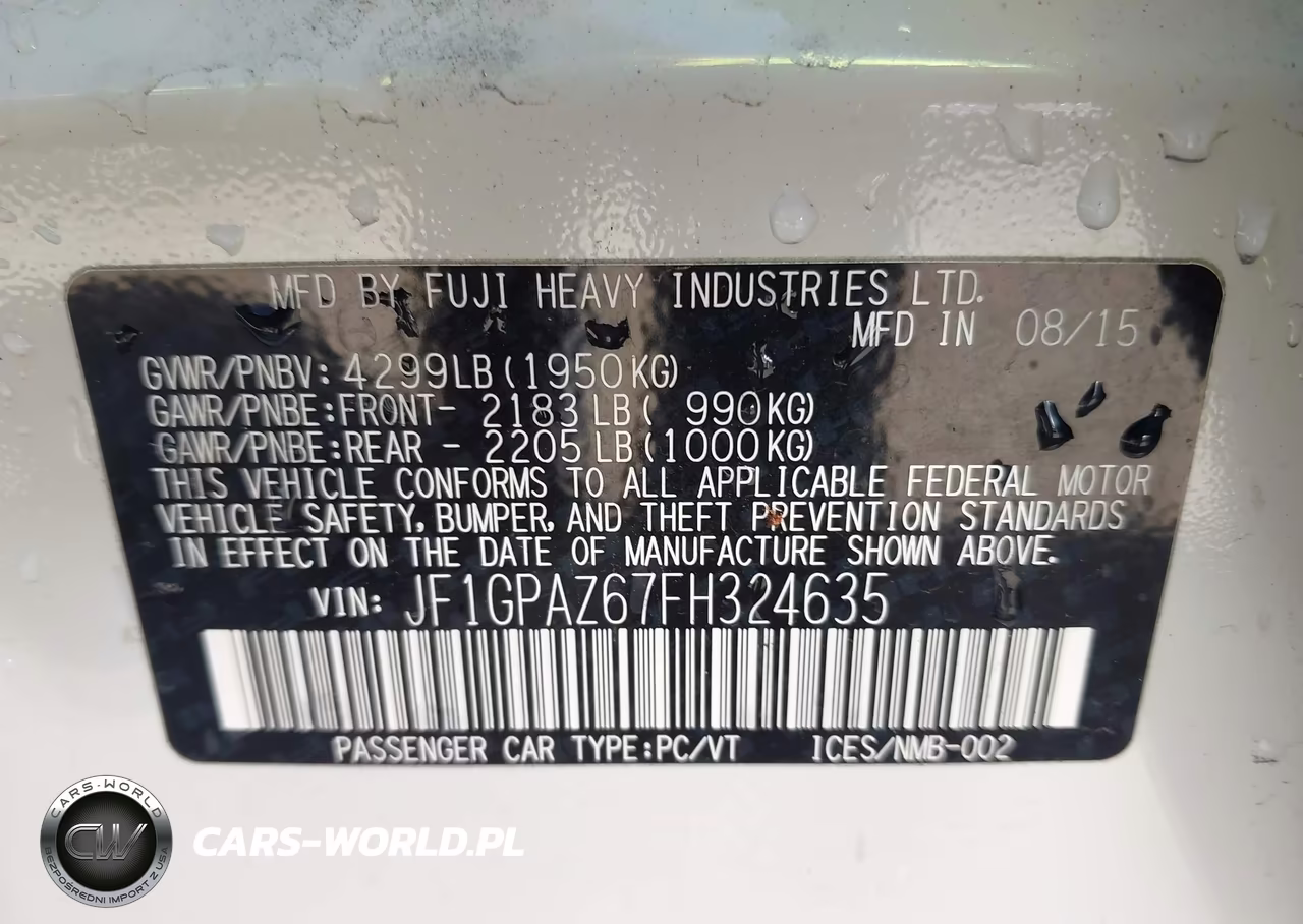 2015 Subaru Impreza 2.0I Sport Limited VIN:JF1GPAZ67FH324635 - 9
