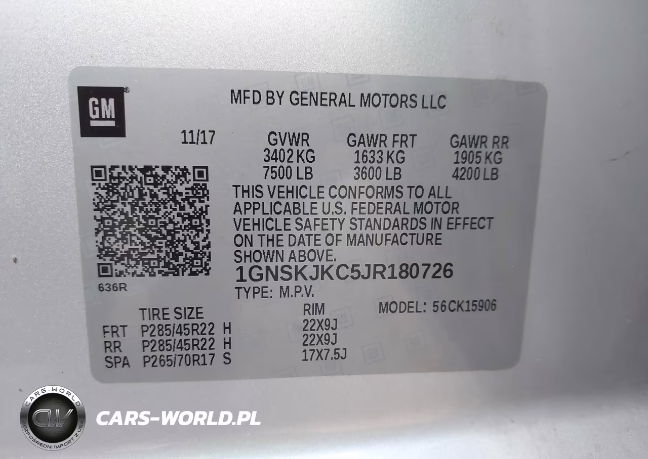 2018 Chevrolet Suburban Premier VIN:1GNSKJKC5JR180726 - 9