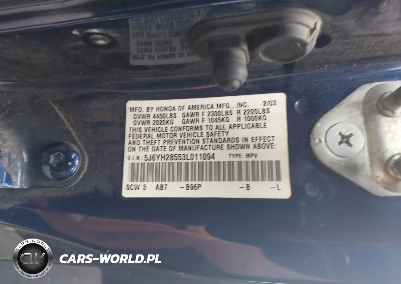 2003 Honda Element Ex VIN:5J6YH28553L011094 - 9