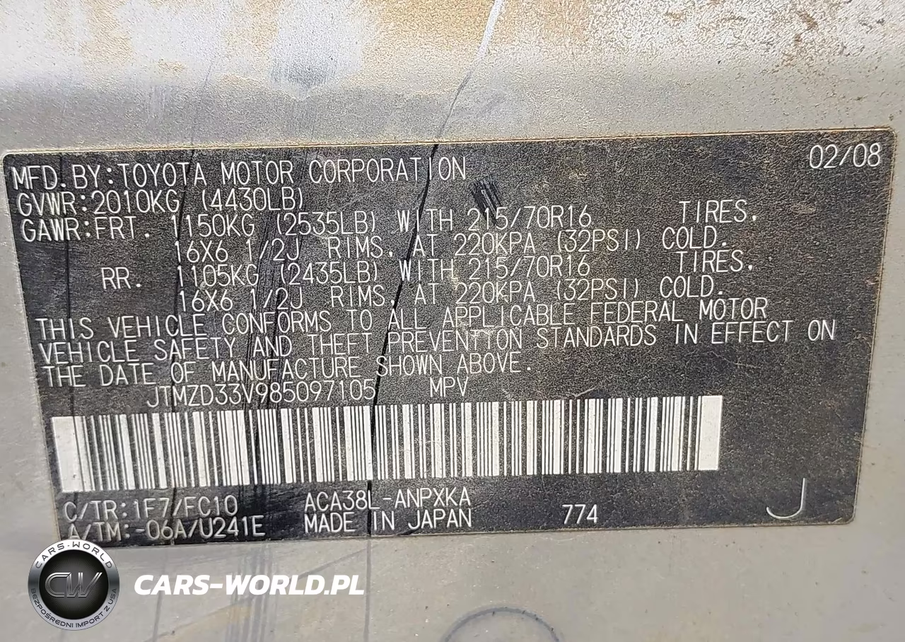 2008 Toyota Rav4 VIN:JTMZD33V985097105 - 9