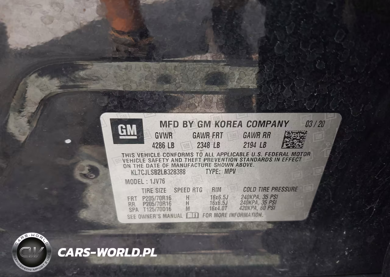 2020 Chevrolet Trax Fwd Lt VIN:KL7CJLSB2LB328388 - 9