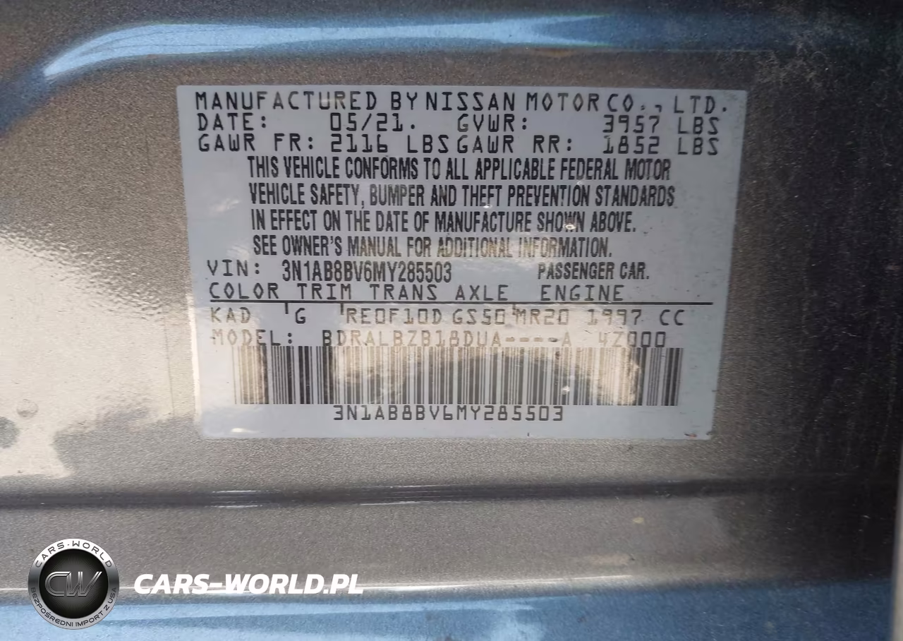 2021 Nissan Sentra S Xtronic Cvt VIN:3N1AB8BV6MY285503 - 9