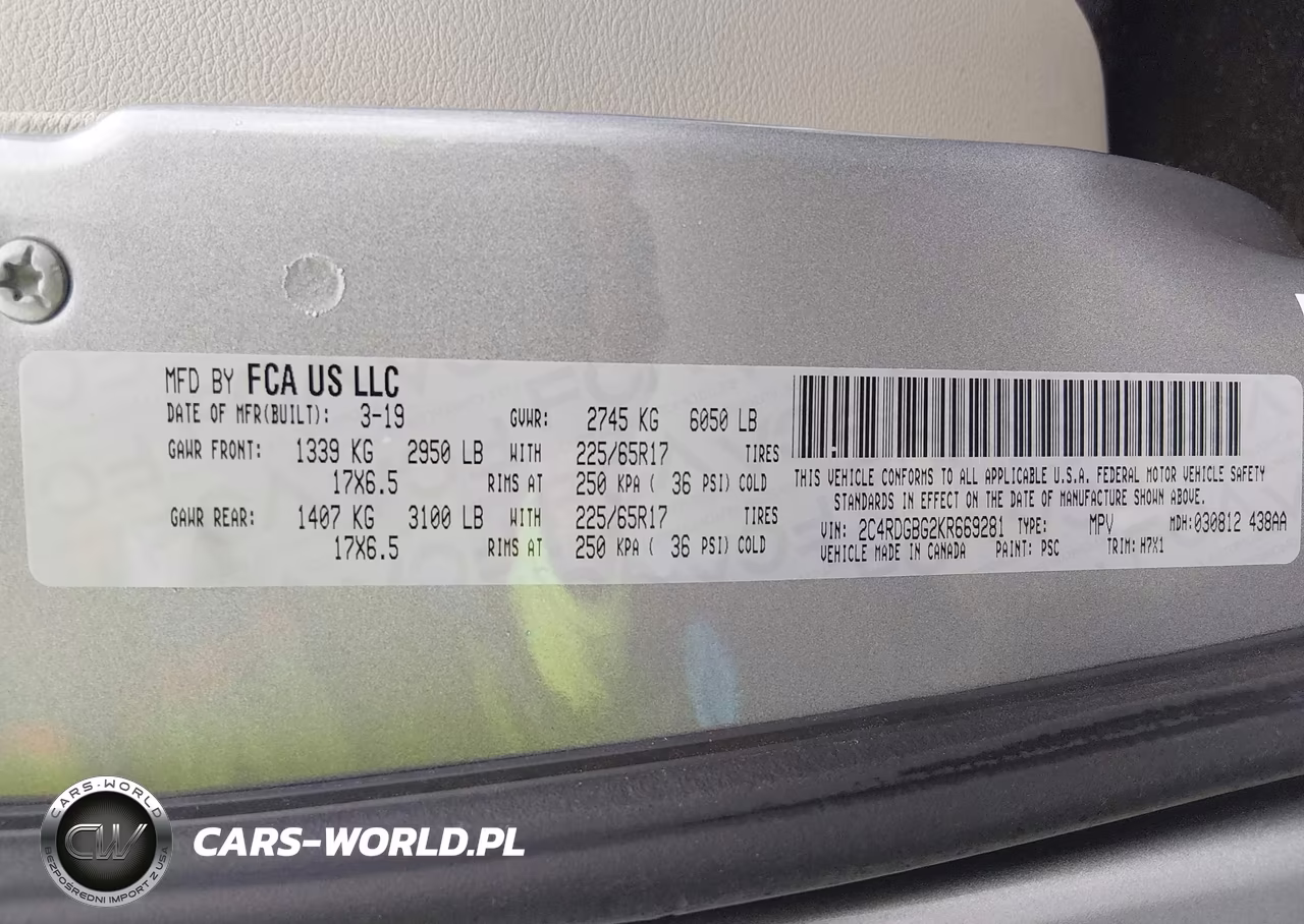 2019 Dodge Grand Caravan Se VIN:2C4RDGBG2KR669281 - 9