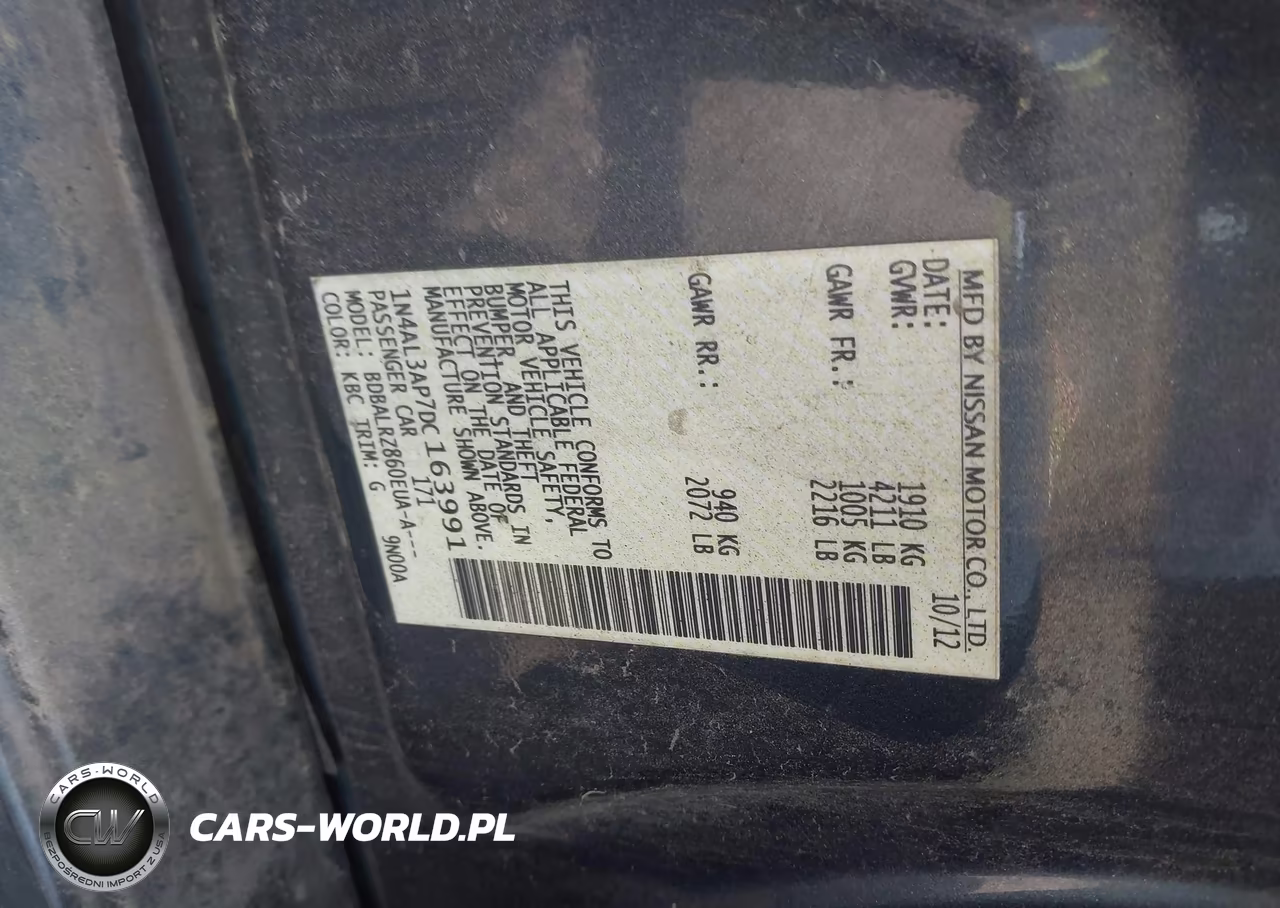 2013 Nissan Altima 2.5 S VIN:1N4AL3AP7DC163991 - 9