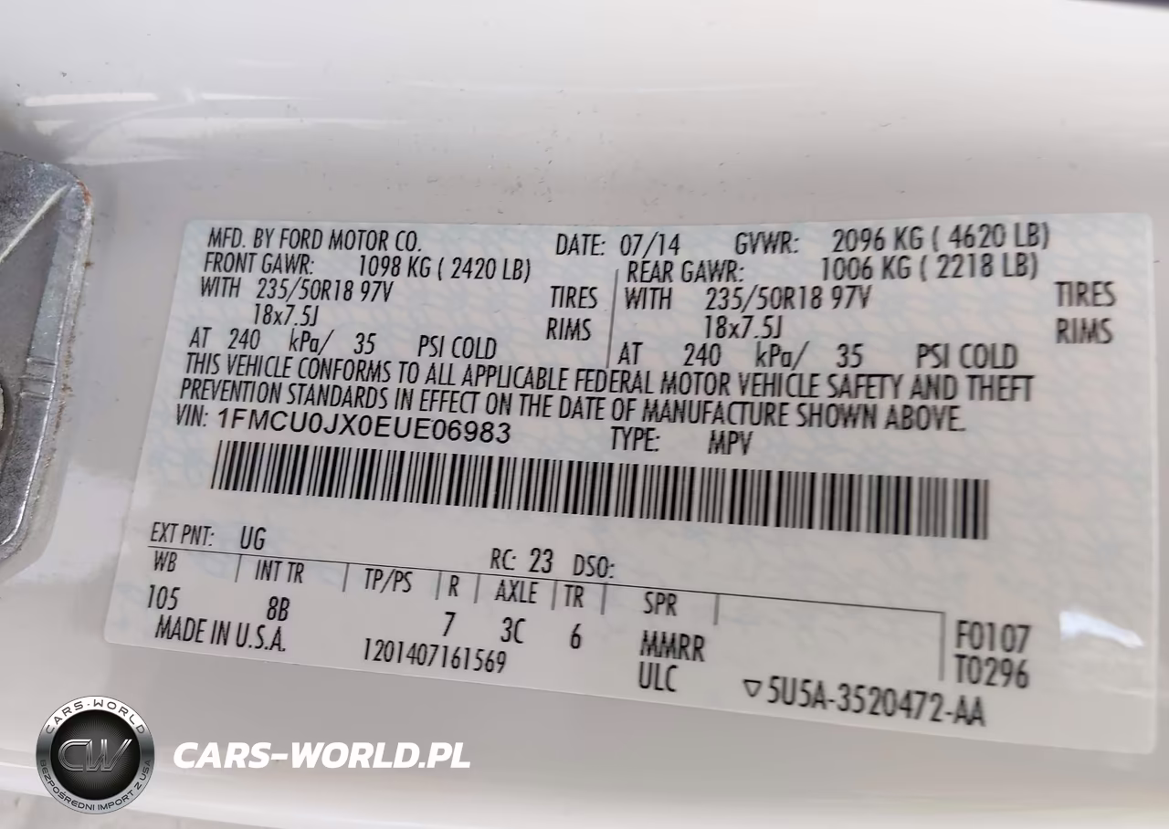 2014 Ford Escape Titanium VIN:1FMCU0JX0EUE06983 - 9