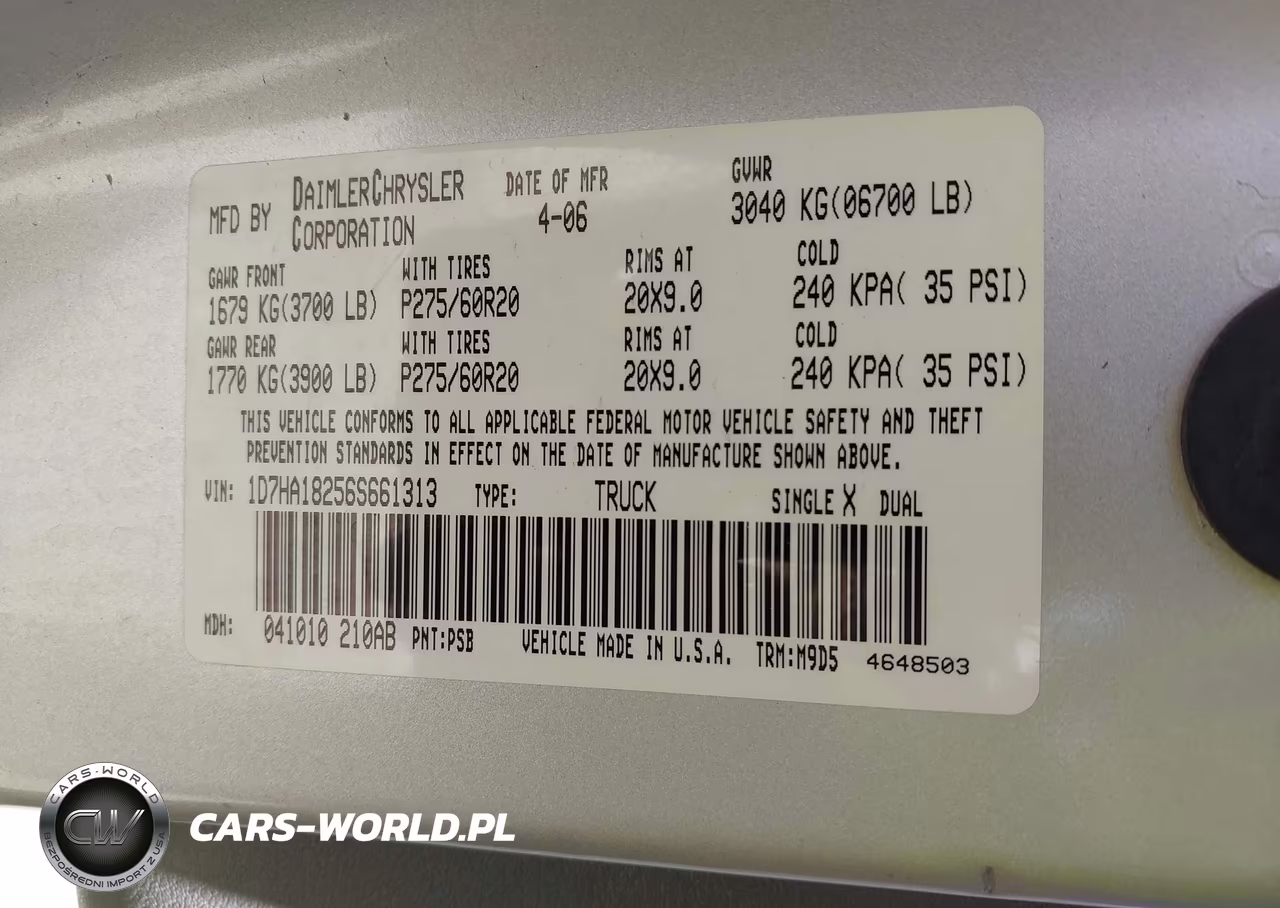 2006 Dodge Ram 1500 Slt VIN:1D7HA18256S661313 - 9