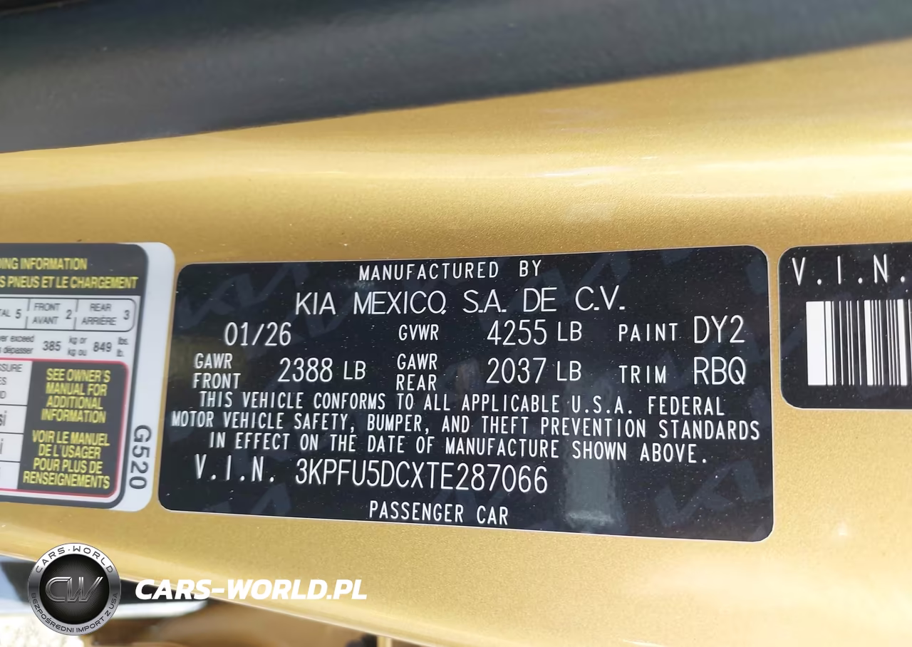 2026 Kia K4 Gt-Line Turbo VIN:3KPFU5DCXTE287066 - 9