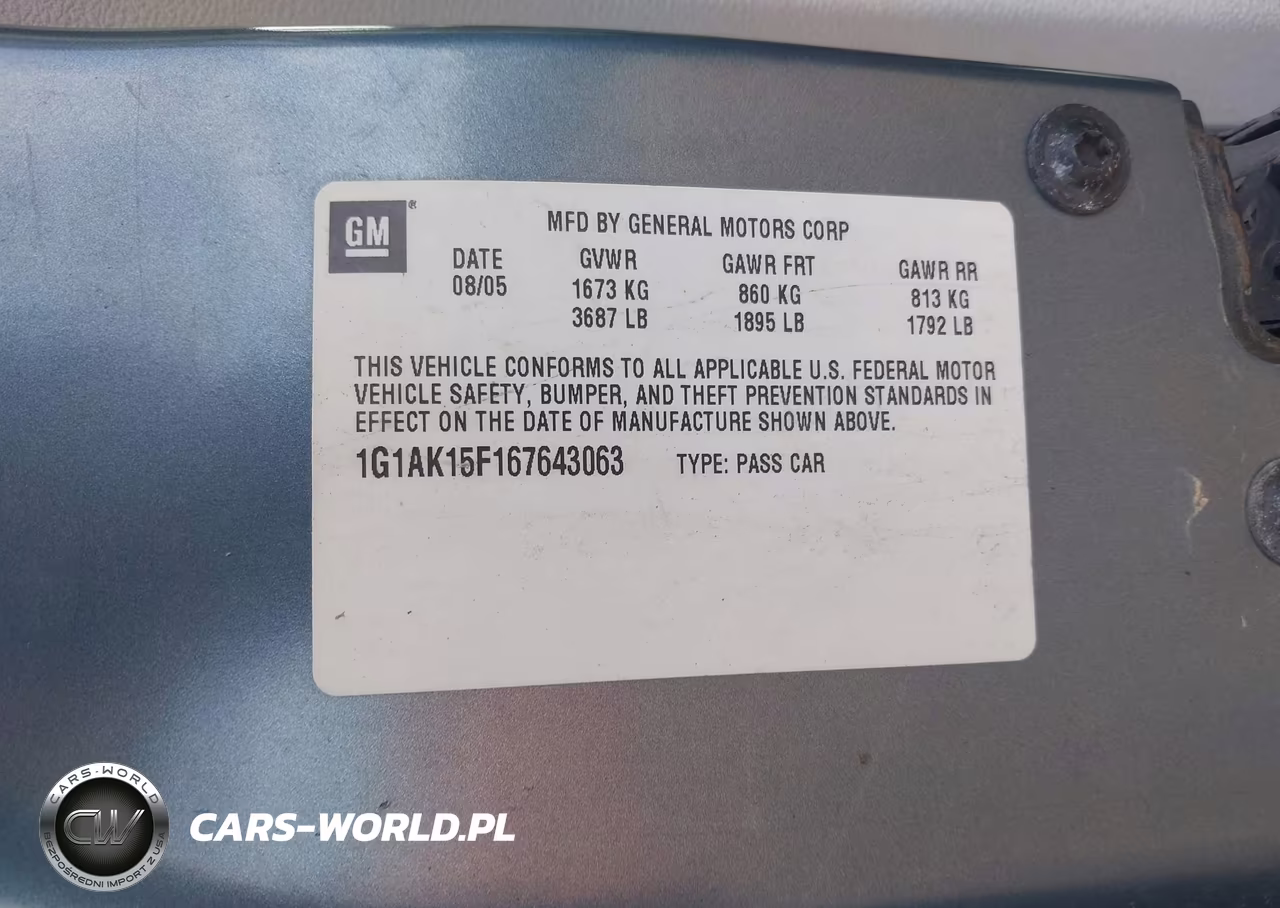 2006 Chevrolet Cobalt Ls VIN:1G1AK15F167643063 - 9