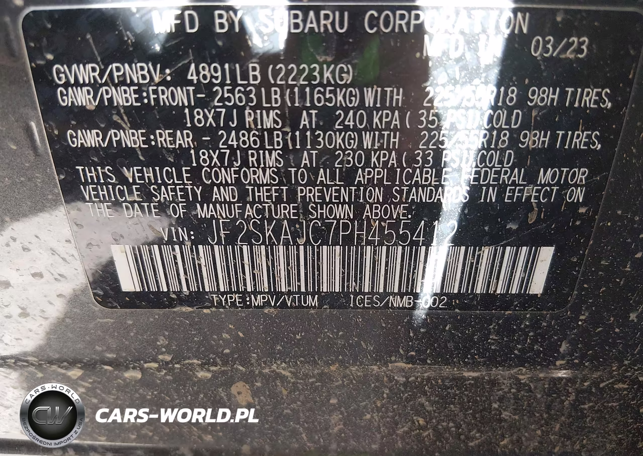 2023 Subaru Forester Sport VIN:JF2SKAJC7PH455412 - 9