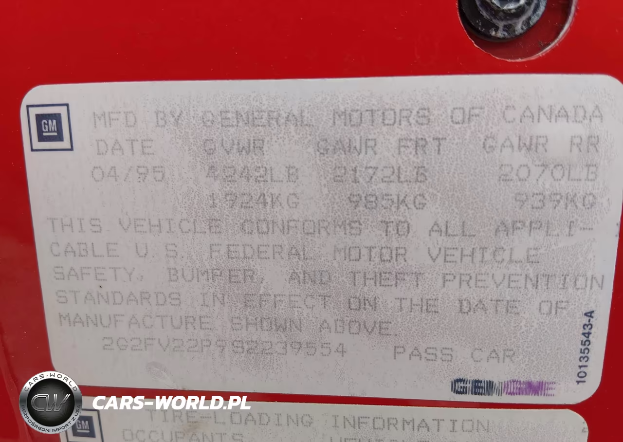 1995 Pontiac Firebird Formula-Trans Am VIN:2G2FV22P9S2239554 - 9