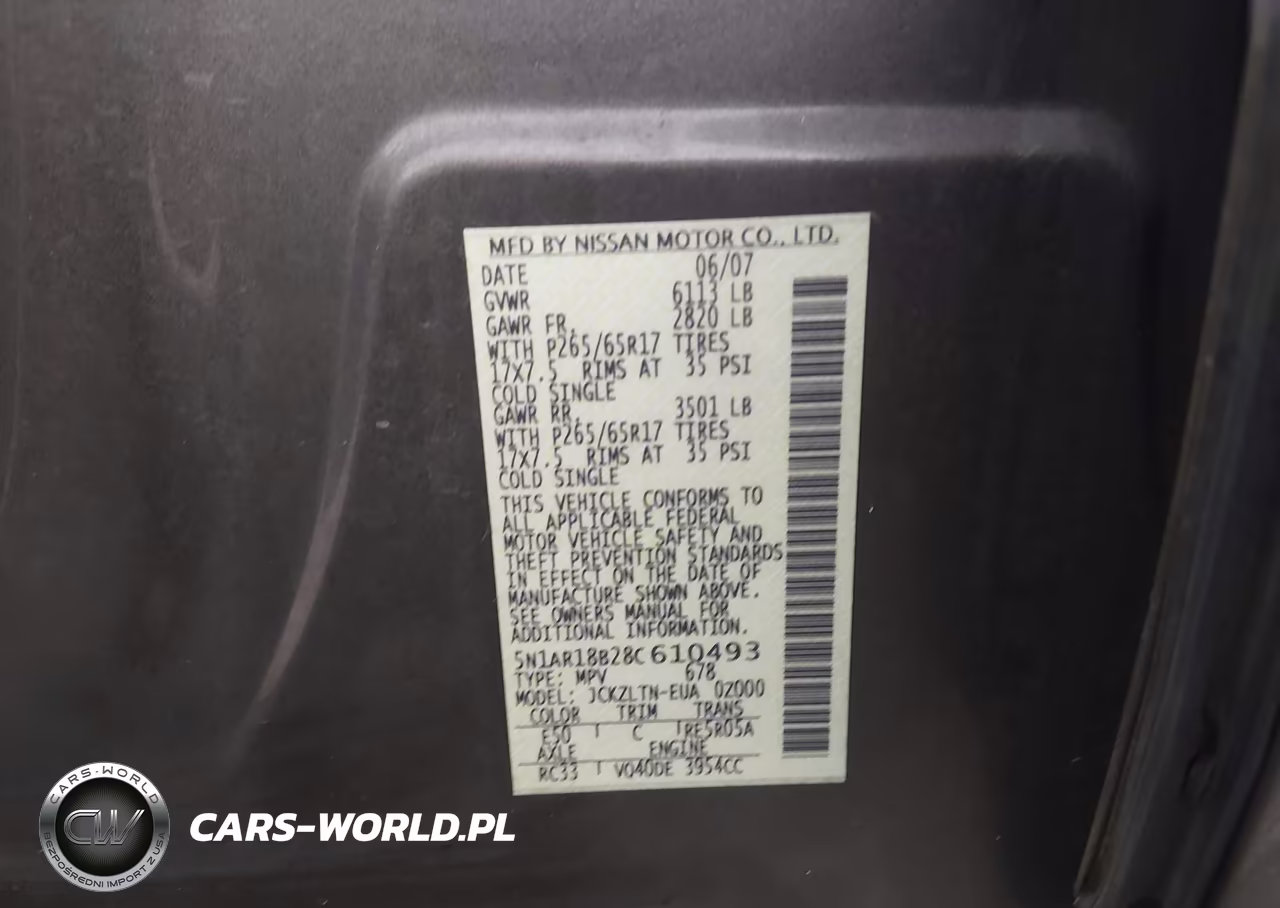 2008 Nissan Pathfinder Se VIN:5N1AR18B28C610493 - 9