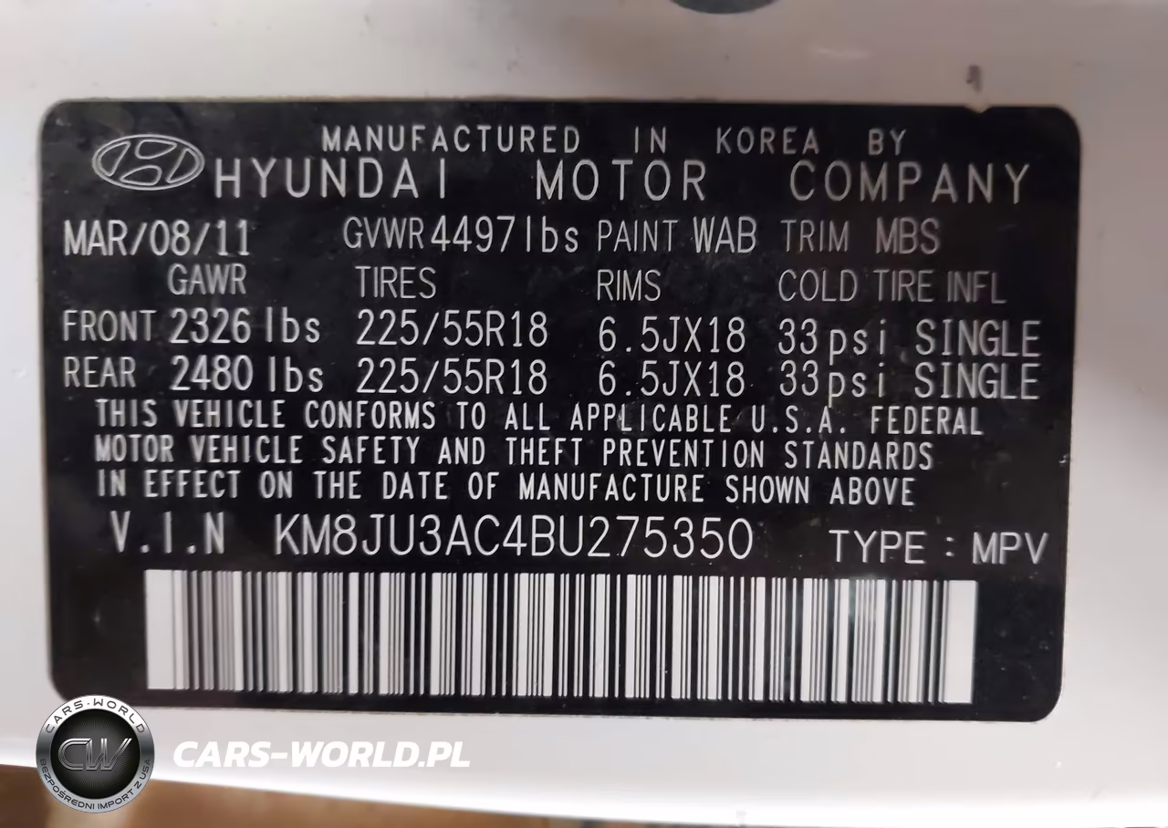 2011 Hyundai Tucson Limited VIN:KM8JU3AC4BU275350 - 9
