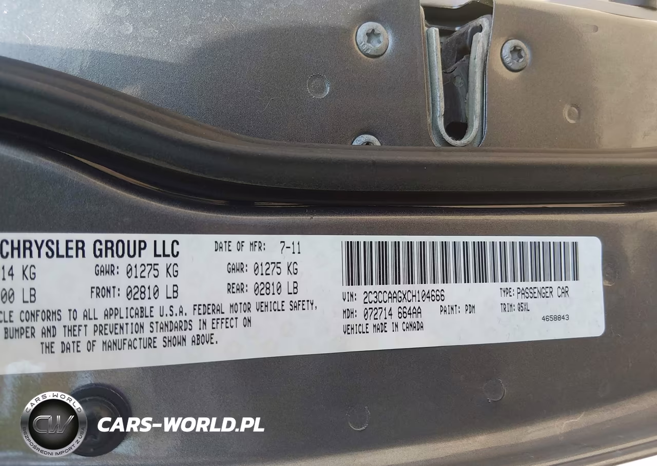 2012 Chrysler 300 VIN:2C3CCAAGXCH104666 - 9