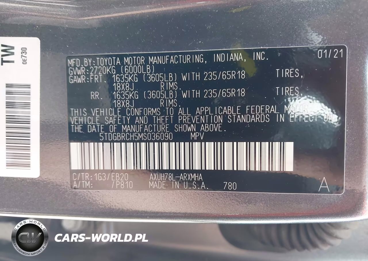 2021 Toyota Highlander Hybrid Xle VIN:5TDGBRCH5MS036090 - 9