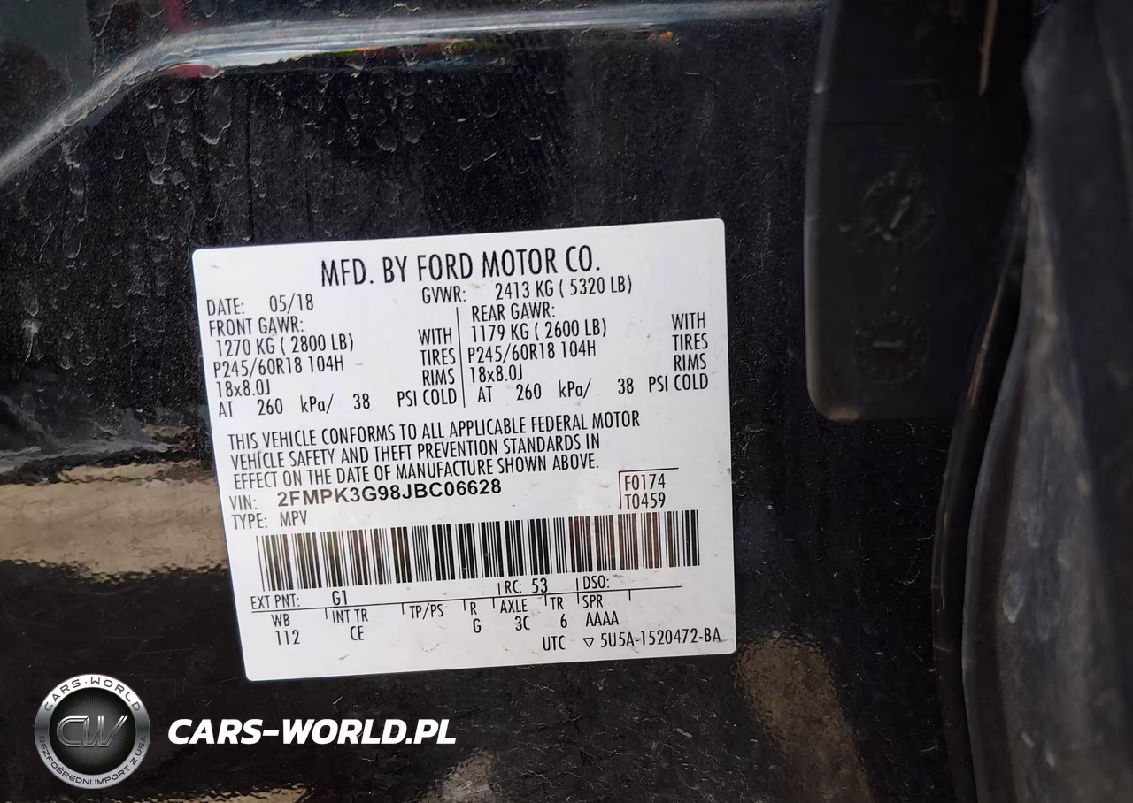 2018 Ford Edge Se VIN:2FMPK3G98JBC06628 - 9