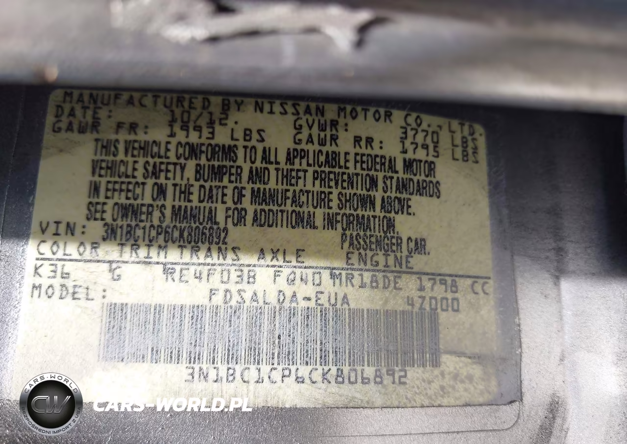 2012 Nissan Versa 1.8 S VIN:3N1BC1CP6CK806892 - 9