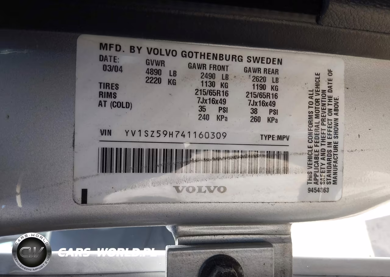 2004 Volvo Xc70 2.5T VIN:YV1SZ59H741160309 - 9