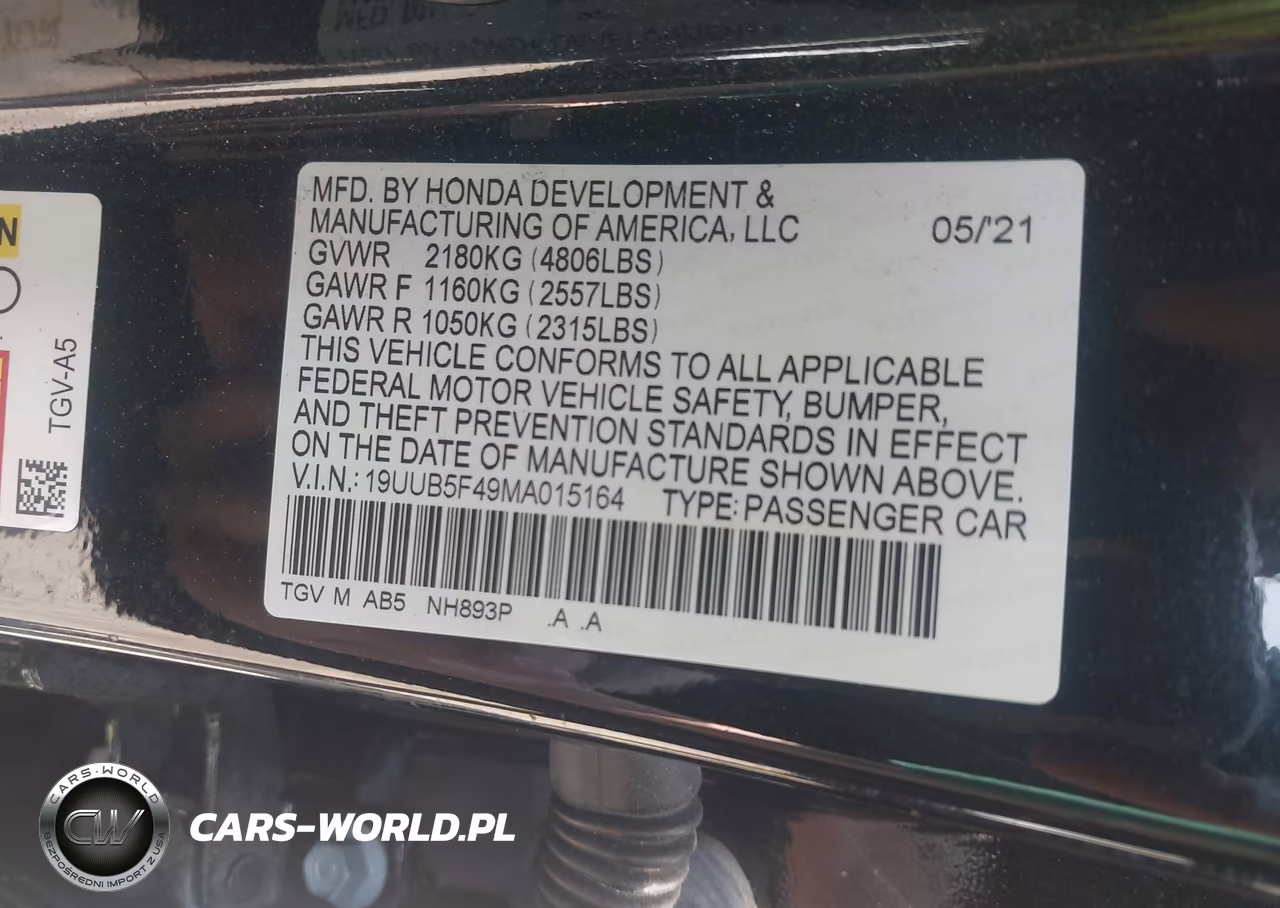 2021 Acura Tlx Technology Package VIN:19UUB5F49MA015164 - 9