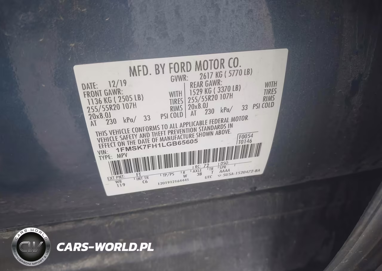 2020 Ford Explorer Limited VIN:1FMSK7FH1LGB65605 - 9