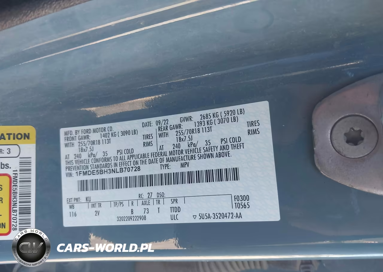 2022 Ford Bronco Outer Banks VIN:1FMDE5BH3NLB70728 - 9