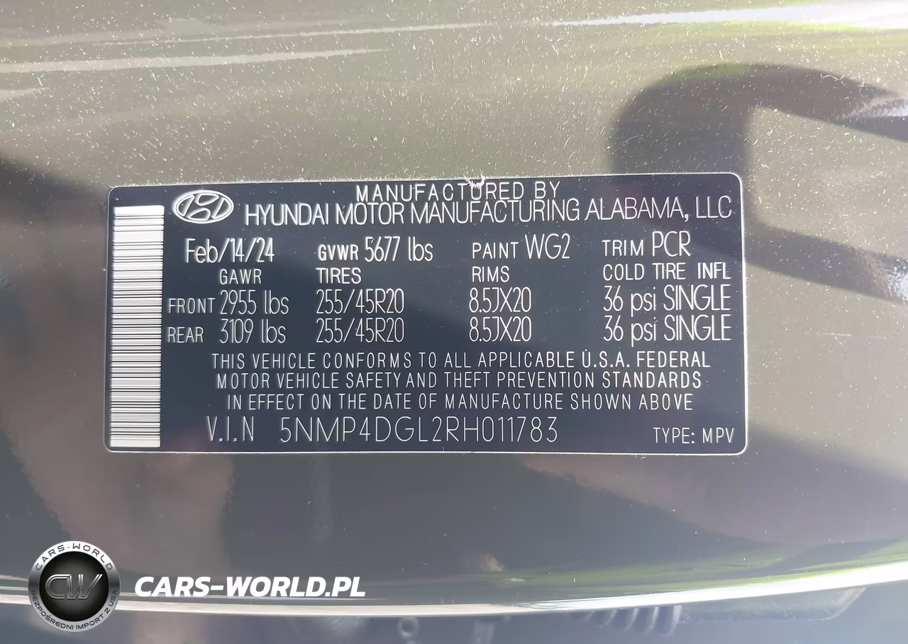 2024 Hyundai Santa Fe Limited VIN:5NMP4DGL2RH011783 - 9