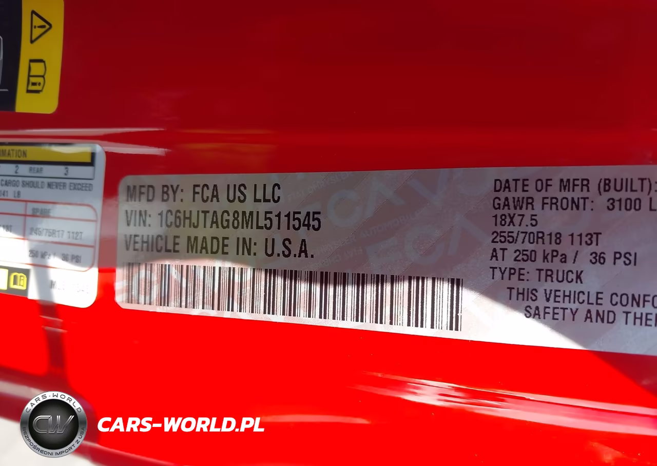 2021 Jeep Gladiator 80Th Anniversary 4X4 VIN:1C6HJTAG8ML511545 - 9