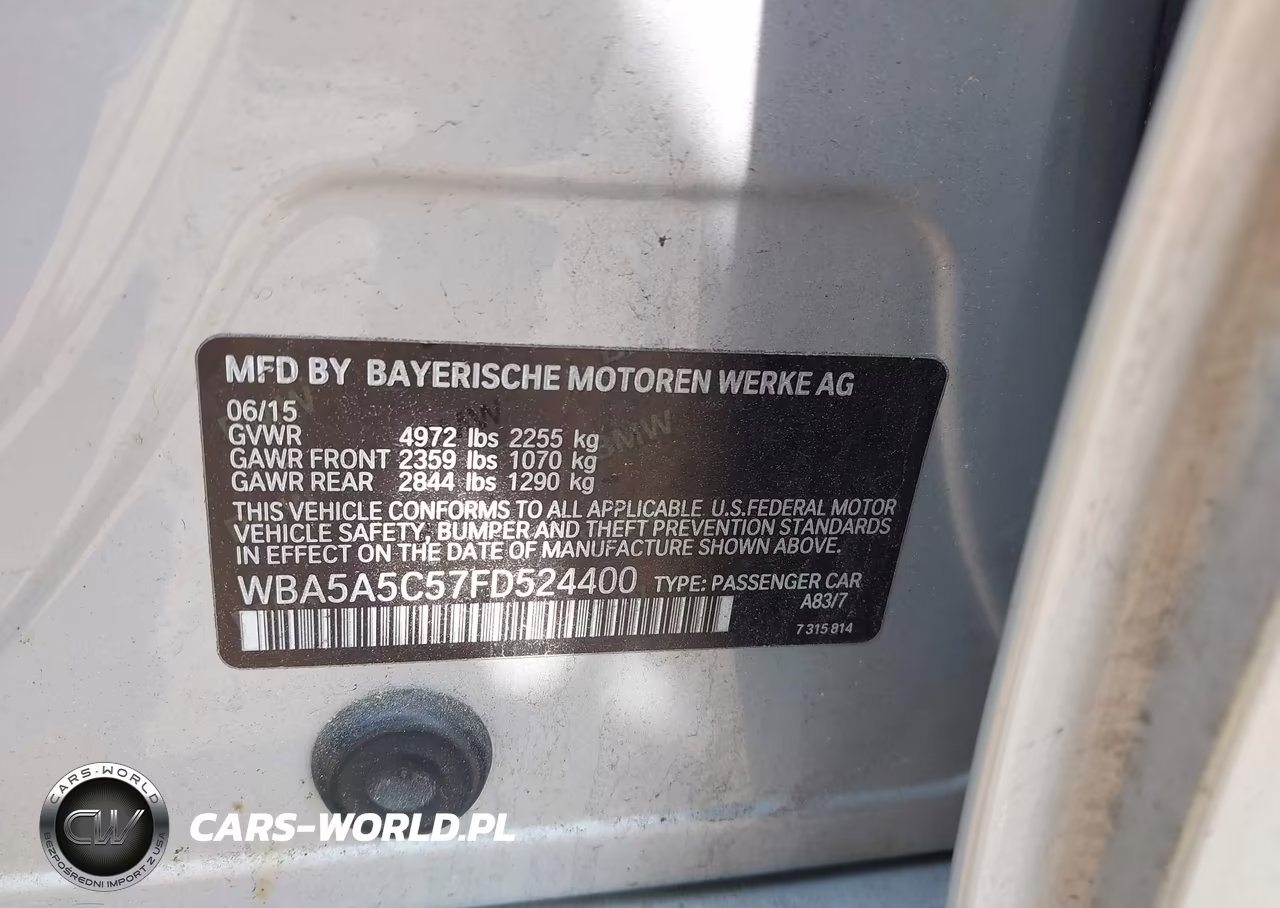 2015 BMW 528I VIN:WBA5A5C57FD524400 - 9
