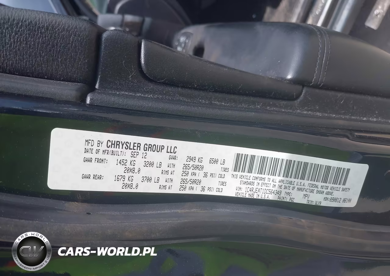 2013 Jeep Grand Cherokee Laredo VIN:1C4RJEAT1DC564349 - 9