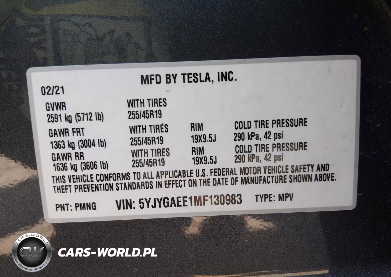 2021 Tesla Model Y Long Range Dual Motor All-Wheel Drive VIN:5YJYGAEE1MF130983 - 8