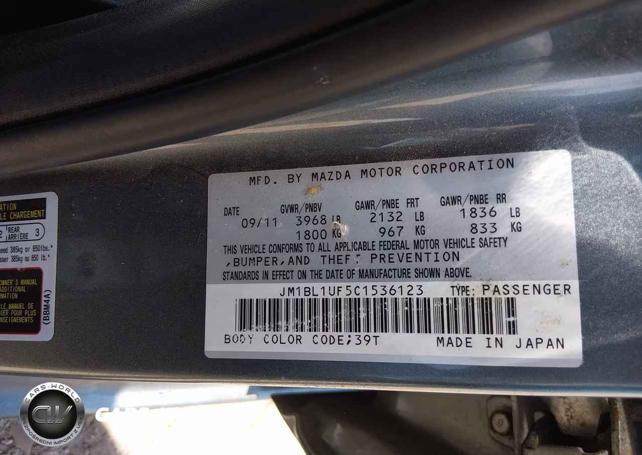 2012 Mazda Mazda3 I Sport VIN:JM1BL1UF5C1536123 - 9