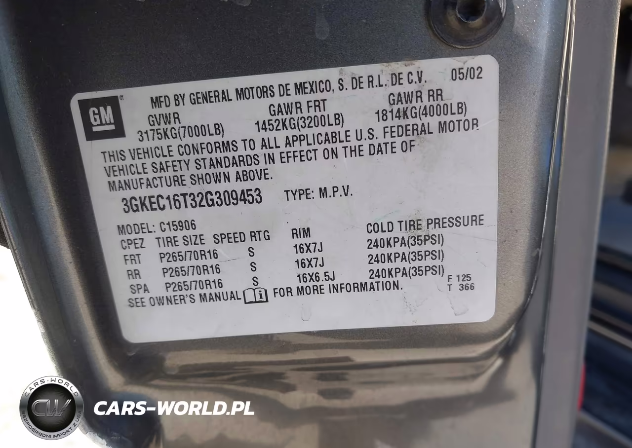 2002 GMC Yukon Xl 1500 Slt VIN:3GKEC16T32G309453 - 9