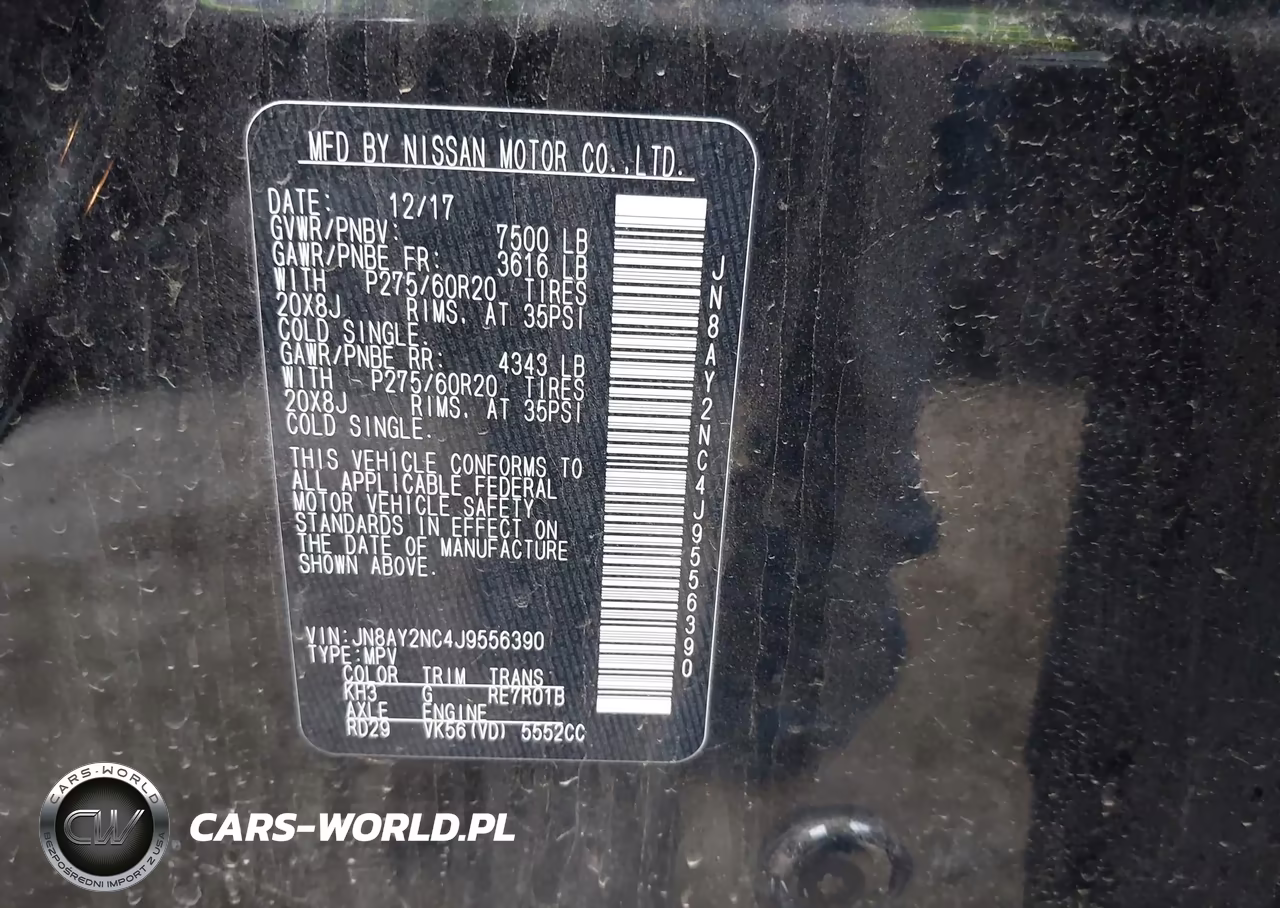 2018 Nissan Armada Platinum VIN:JN8AY2NC4J9556390 - 9