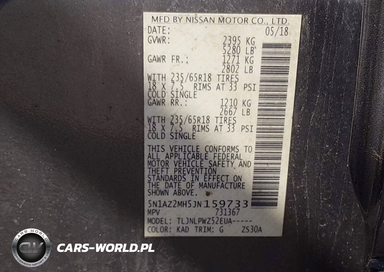 2018 Nissan Murano S VIN:5N1AZ2MH5JN159733 - 9