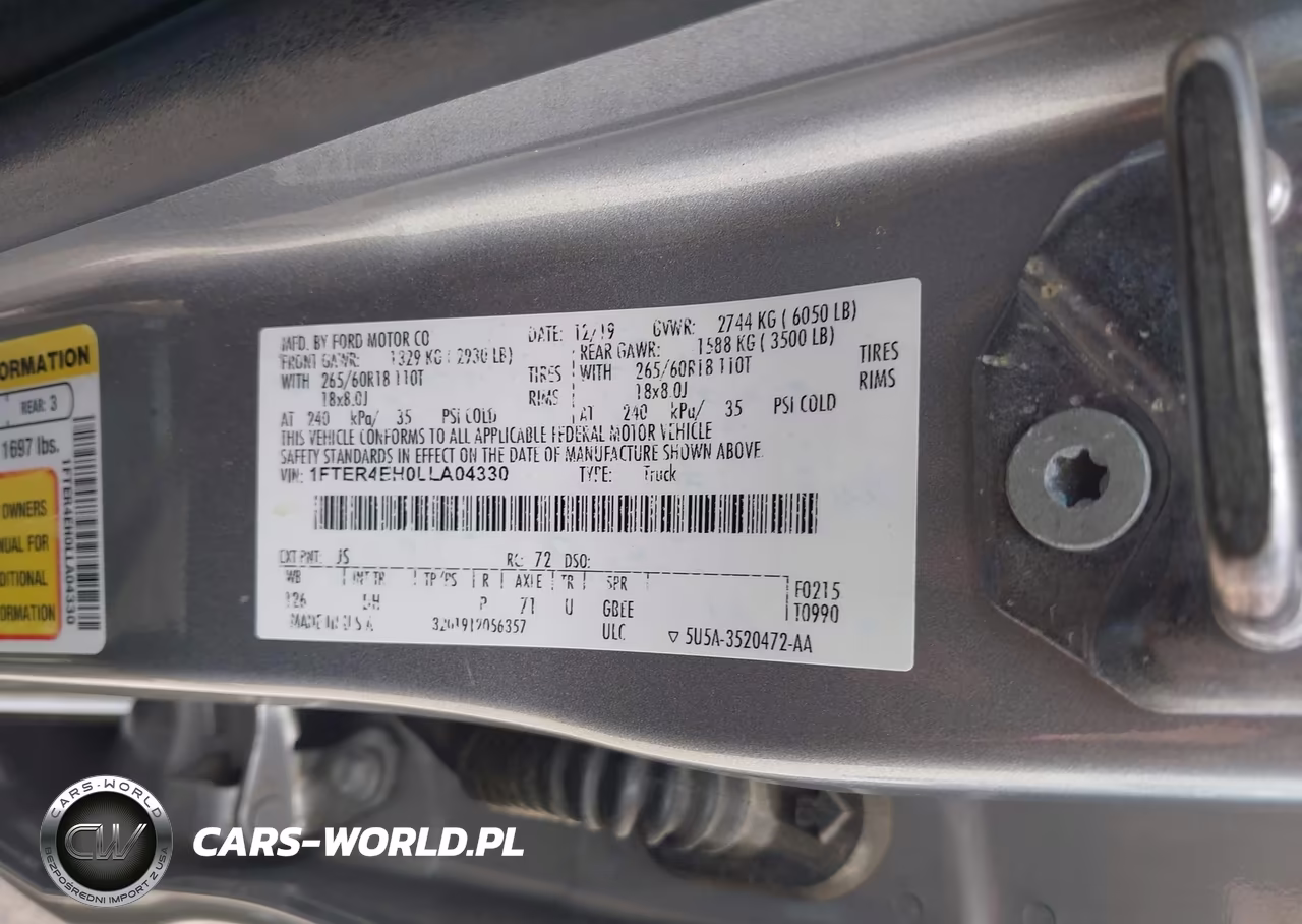 2020 Ford Ranger Lariat-Xl-Xlt VIN:1FTER4EH0LLA04330 - 9