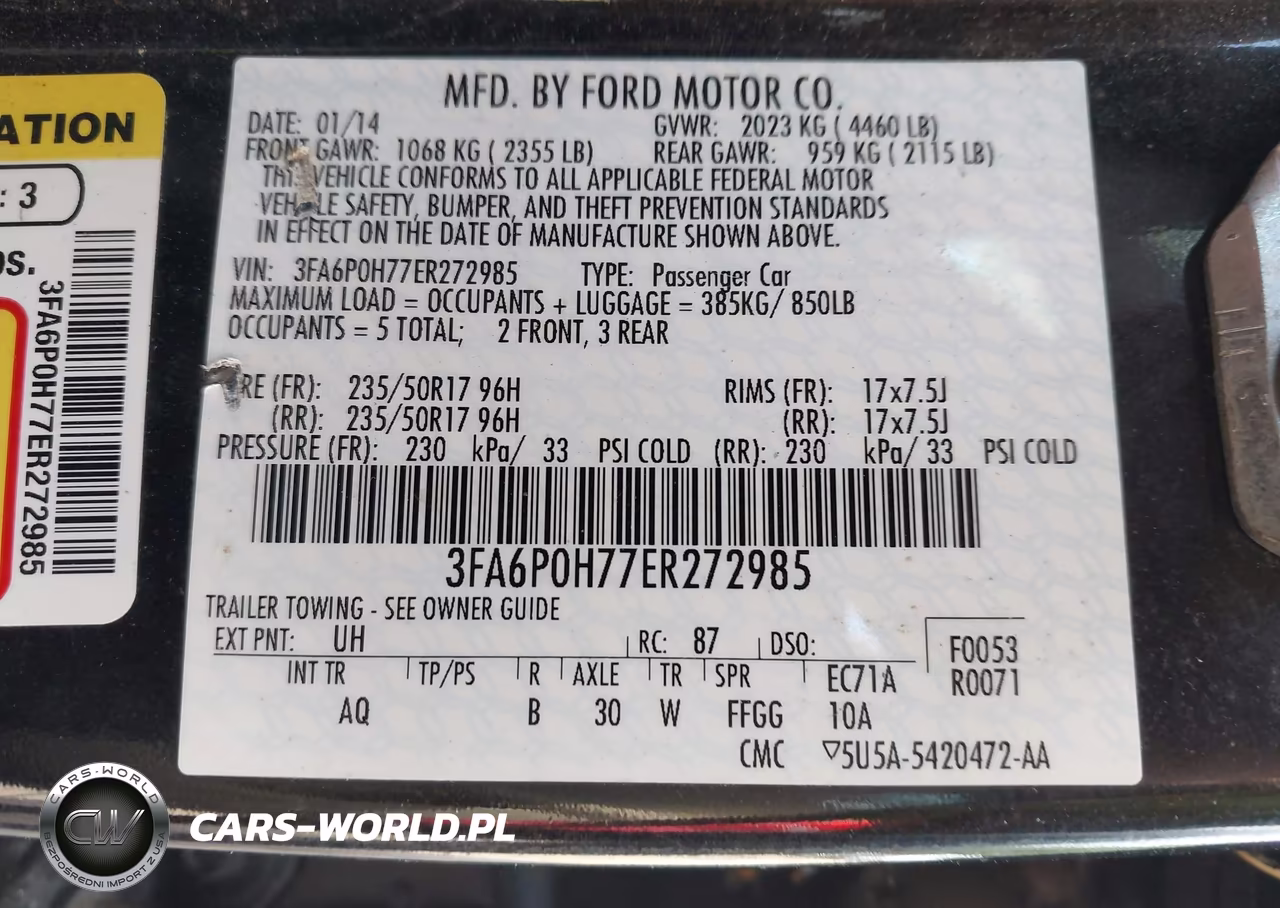 2014 Ford Fusion Se VIN:3FA6P0H77ER272985 - 9