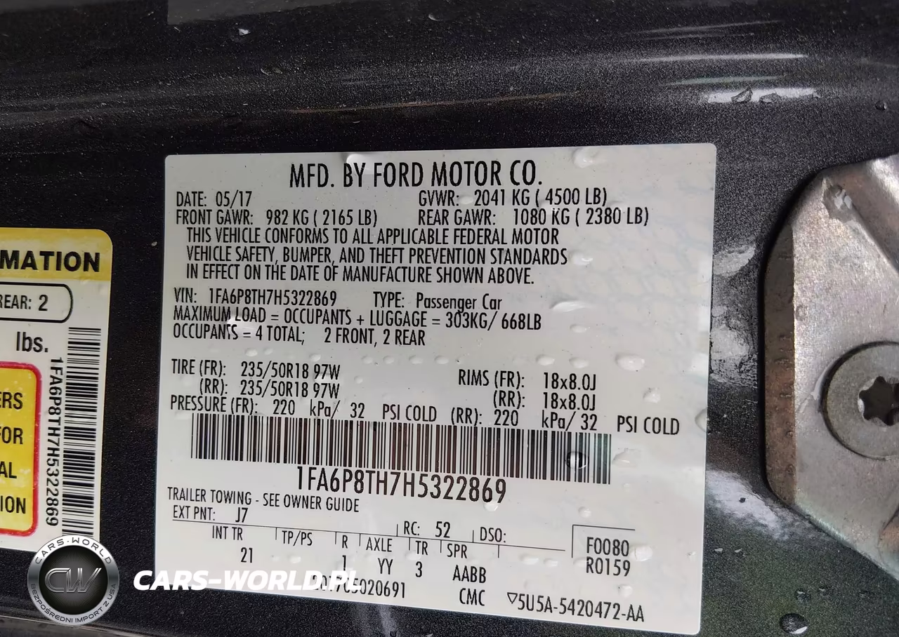 2017 Ford Mustang Ecoboost VIN:1FA6P8TH7H5322869 - 9