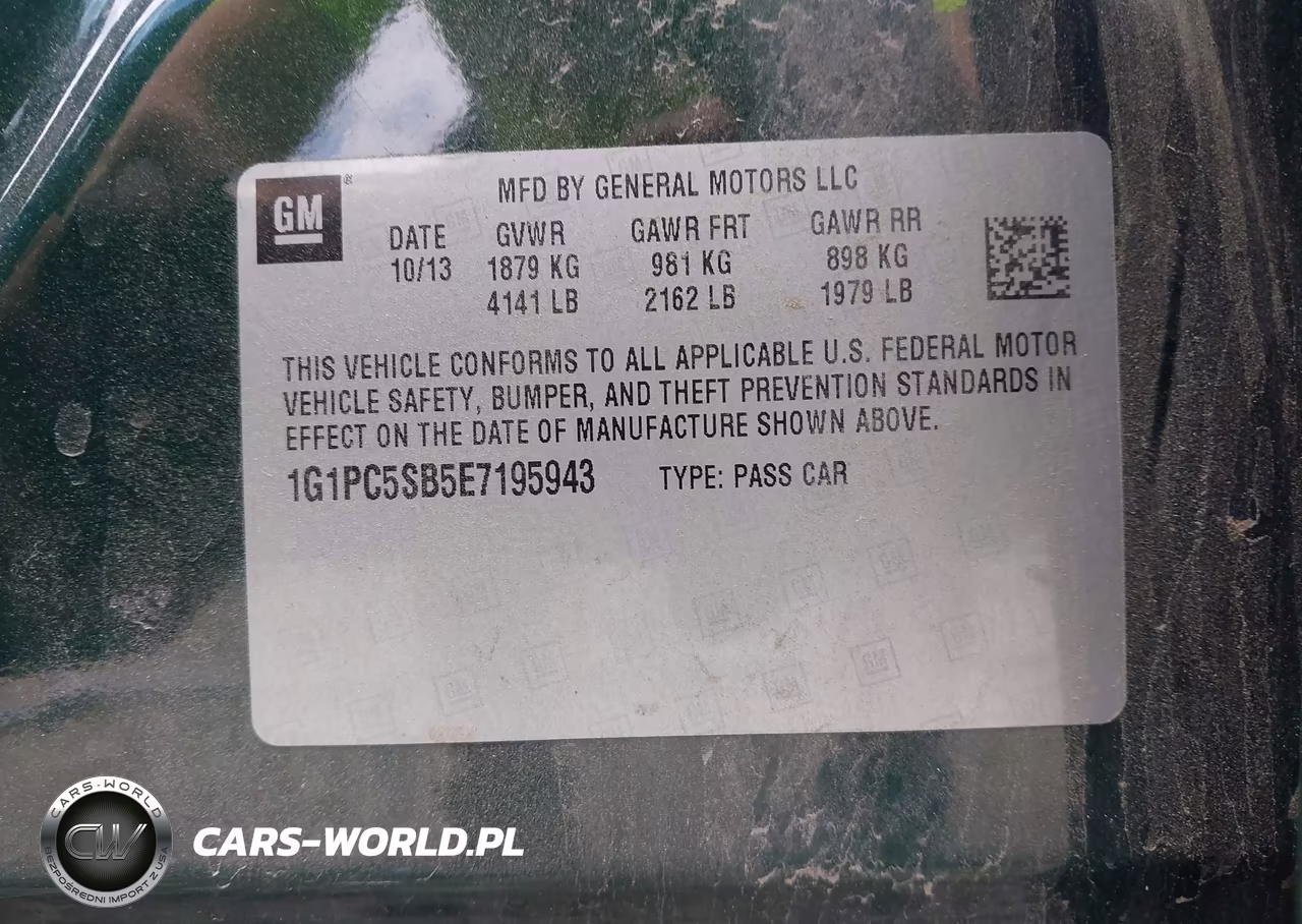 2014 Chevrolet Cruze 1Lt Auto VIN:1G1PC5SB5E7195943 - 9
