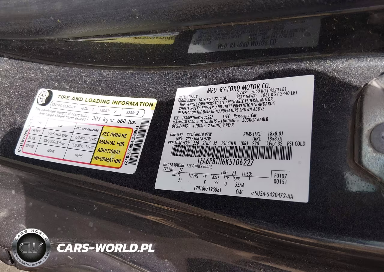 2019 Ford Mustang Ecoboost-Ecoboost Premium VIN:1FA6P8TH6K5106227 - 9