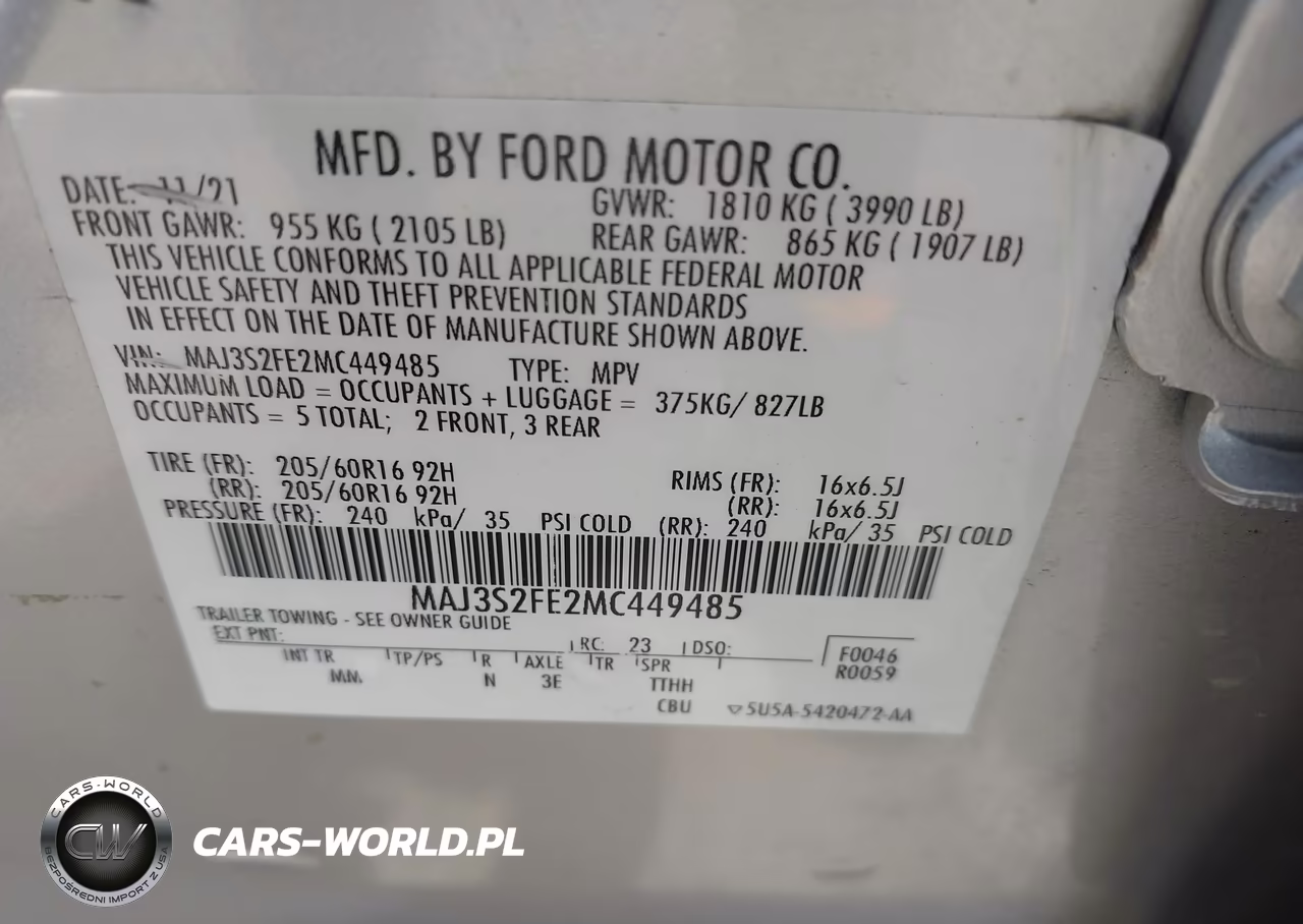 2021 Ford Ecosport S VIN:MAJ3S2FE2MC449485 - 9