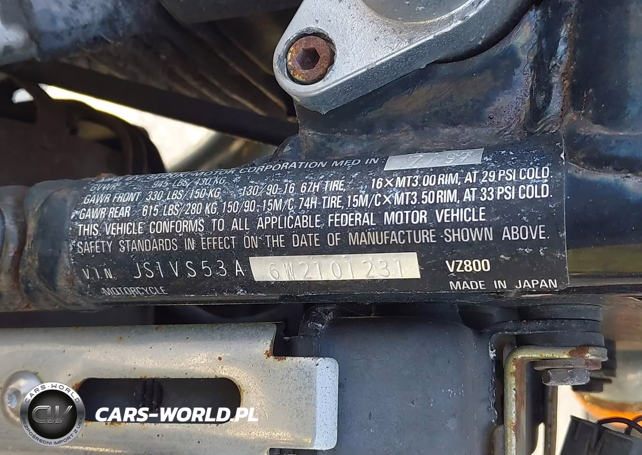 1998 Suzuki Vz800 VIN:JS1VS53A6W2101231 - 10