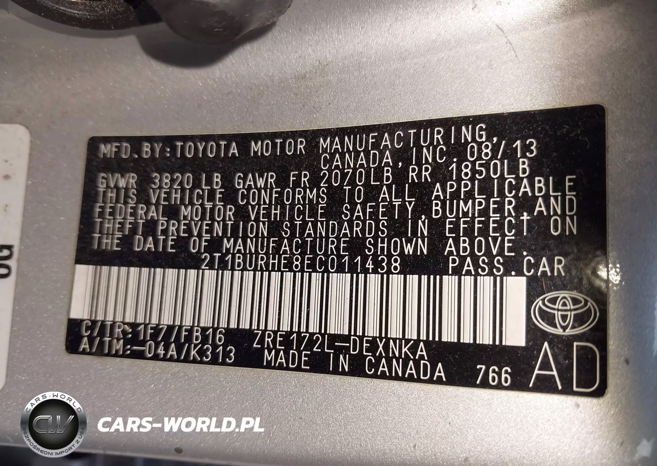 2014 Toyota Corolla Le VIN:2T1BURHE8EC011438 - 9