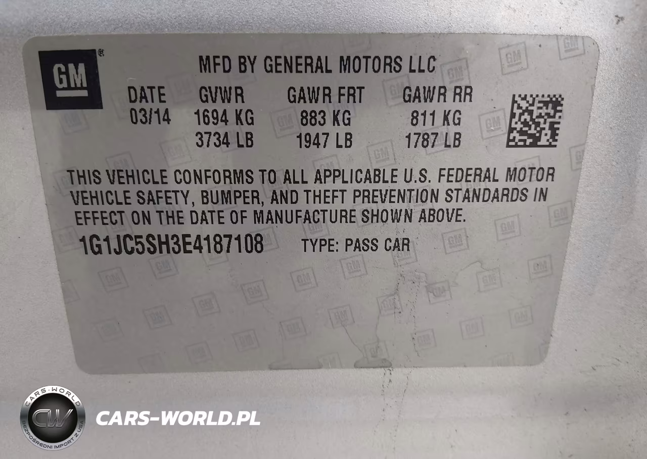 2014 Chevrolet Sonic Lt Auto VIN:1G1JC5SH3E4187108 - 9