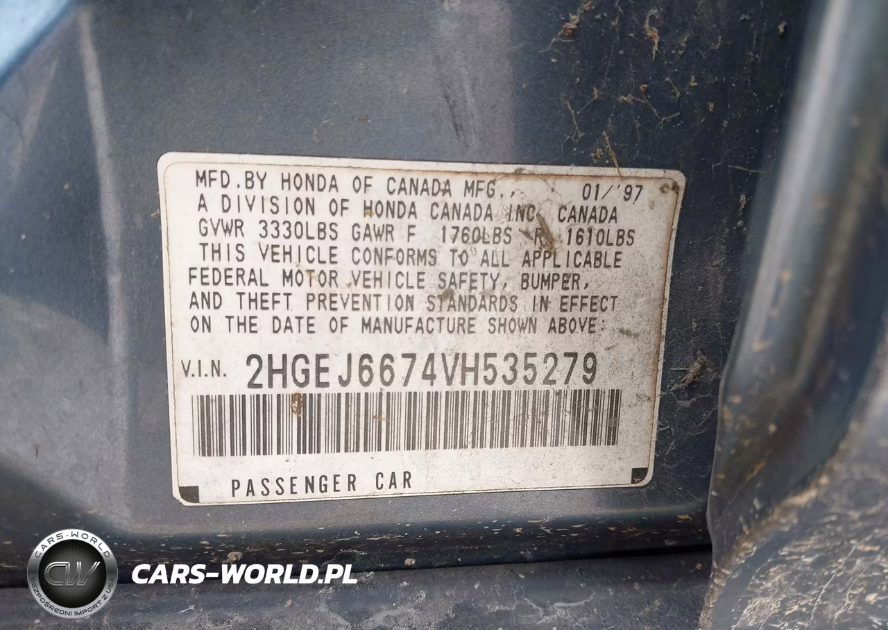 1997 Honda Civic Lx VIN:2HGEJ6674VH535279 - 9