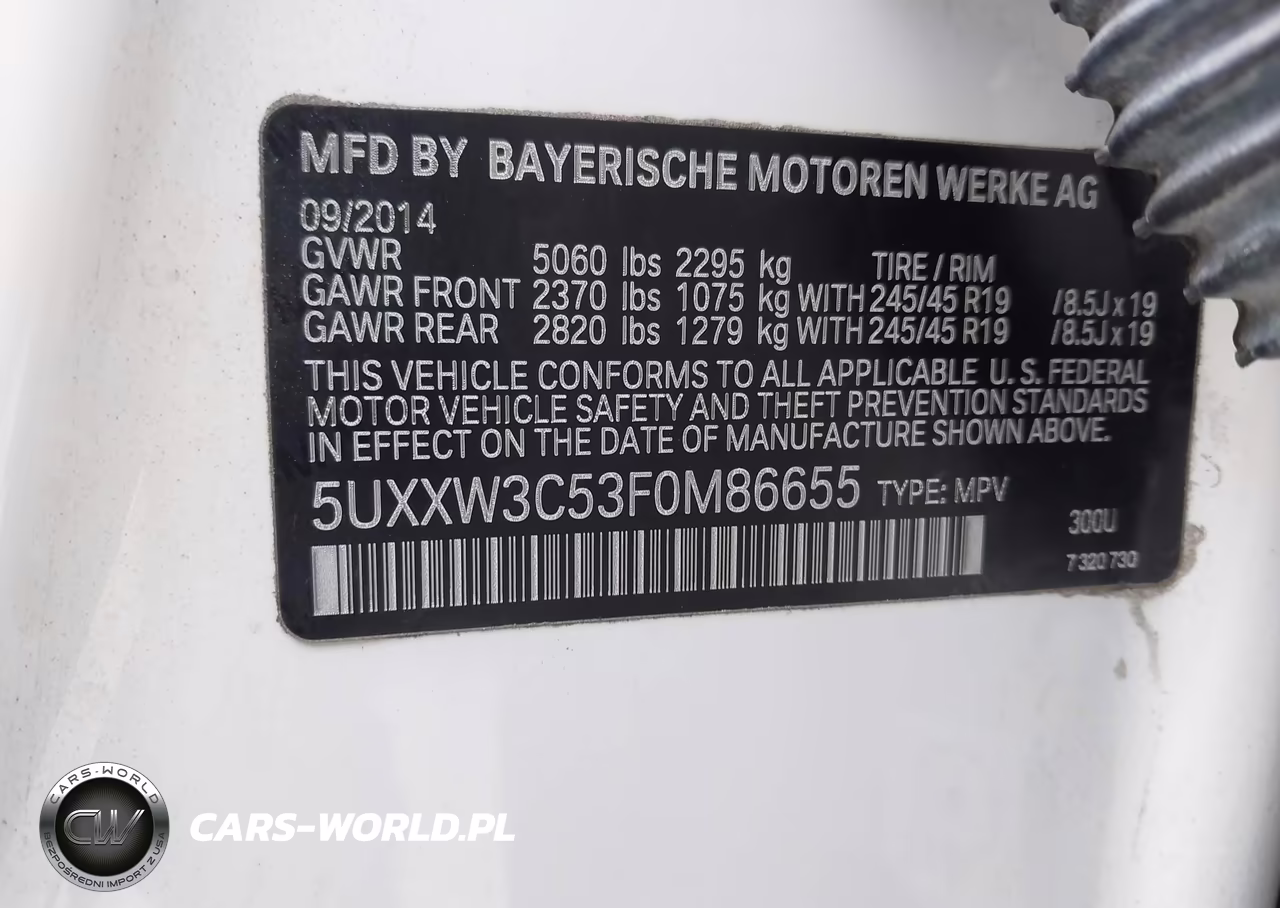 2015 BMW X4 xDrive28I VIN:5UXXW3C53F0M86655 - 9