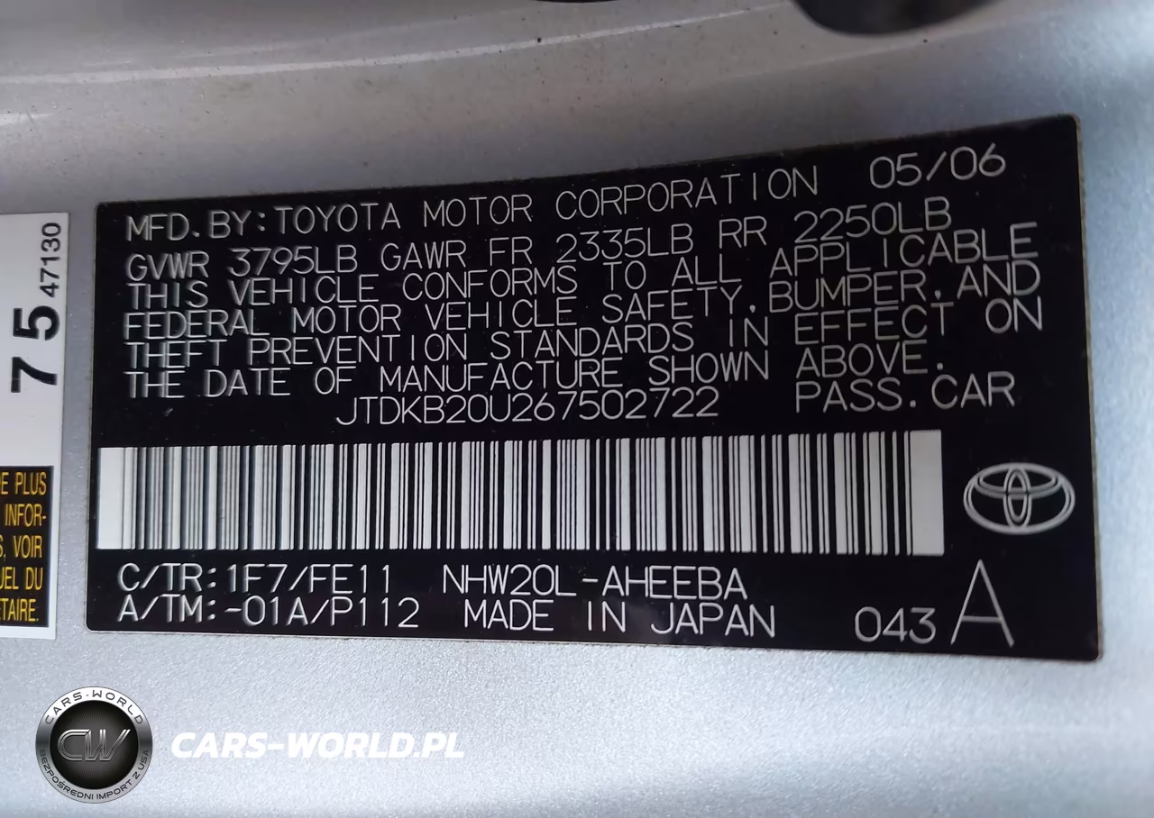 2006 Toyota Prius VIN:JTDKB20U267502722 - 9