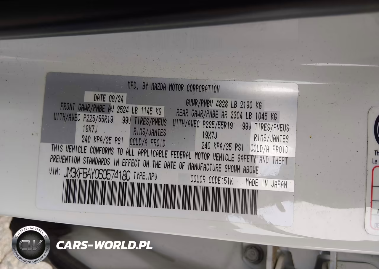 2025 Mazda Cx-5 2.5 Carbon Turbo VIN:JM3KFBAY0S0574180 - 9