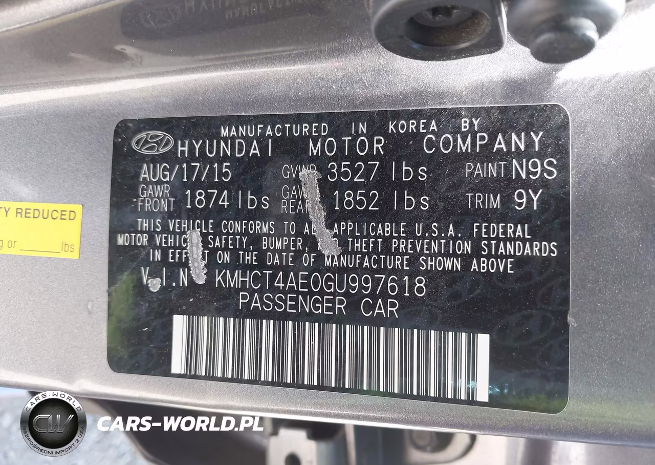 2016 Hyundai Accent Se VIN:KMHCT4AE0GU997618 - 9