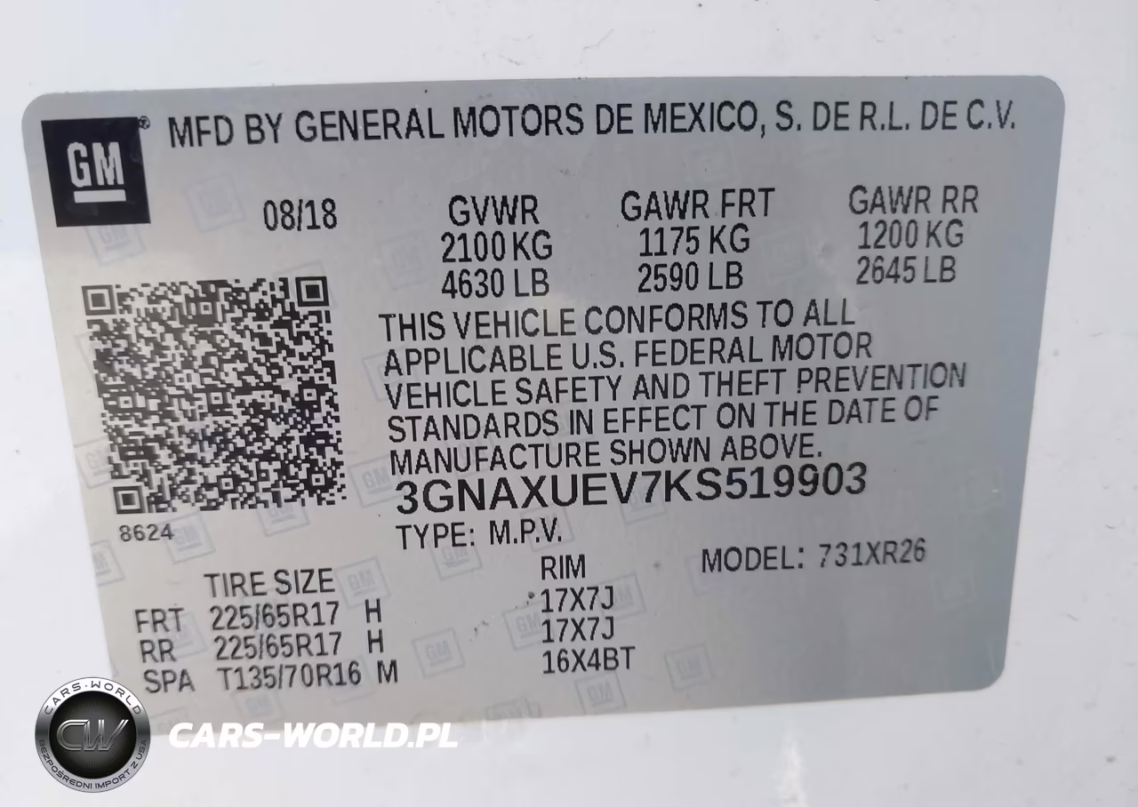 2019 Chevrolet Equinox Lt VIN:3GNAXUEV7KS519903 - 9