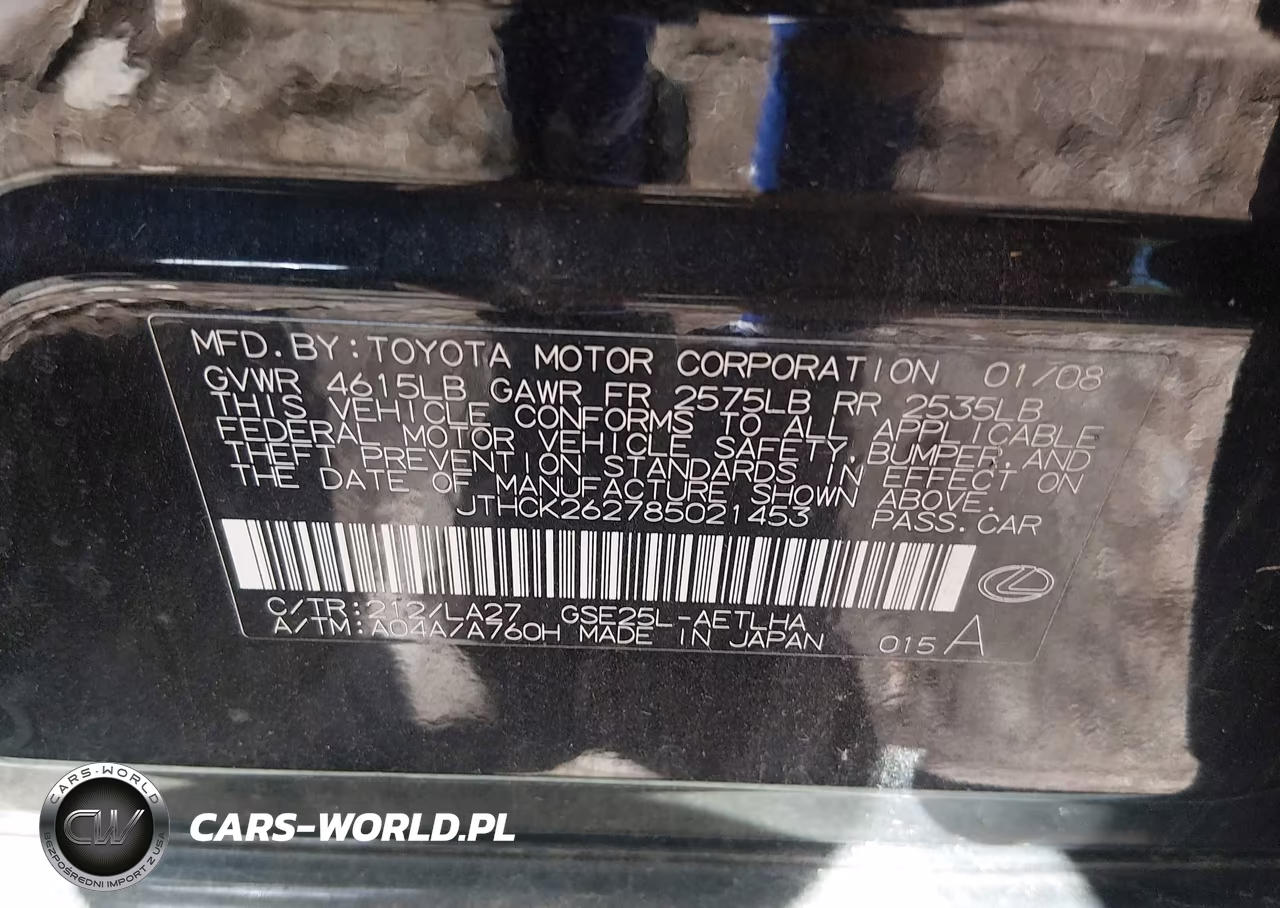 2008 Lexus Is 250 VIN:JTHCK262785021453 - 9